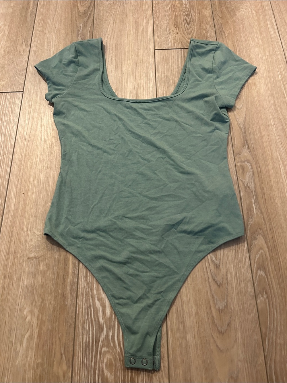 American Eagle Outfitters Sage Green Scoop Neck Bodysuit